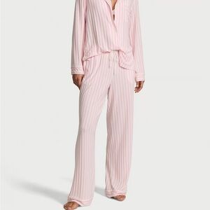 Victoria's Secret Light Pink Striped Pajama Set